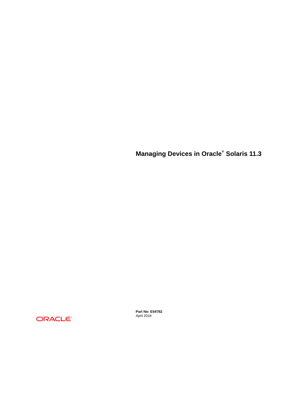 Managing Devices in Oracle® Solaris 11.3
