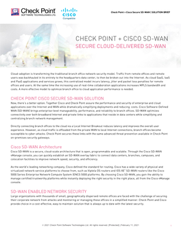 Check Point Cisco Secure SD-WAN Solution Brief