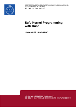 Safe Kernel Programming with Rust