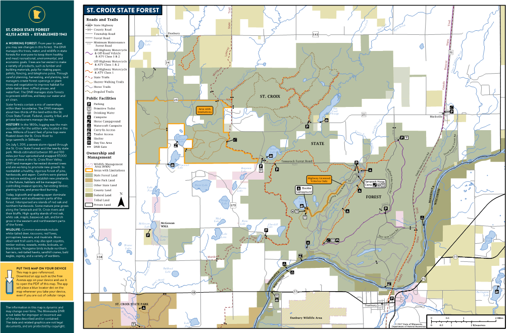 St. Croix State Forest Map and Guide - DocsLib