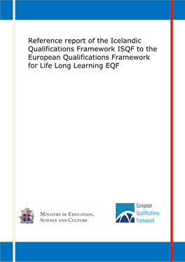 Reference Report of the Icelandic Qualifications Framework ISQF To