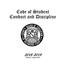 Code of Student Conduct and Discipline