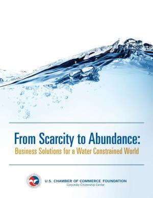 From Scarcity to Abundance: Business Solutions for a Water Constrained