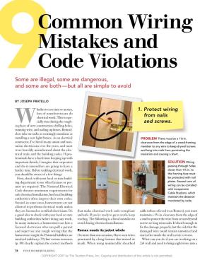 9 Common Wiring Mistakes and Code Violations