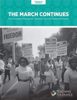 The March Continues: Five Essential Practices for Teaching the Civil Rights