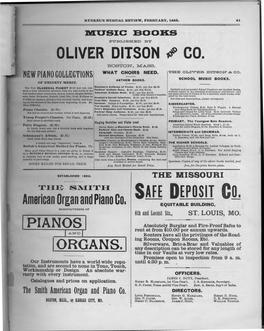 SAFE DEPOSIT CJL American Organ and Piano Co