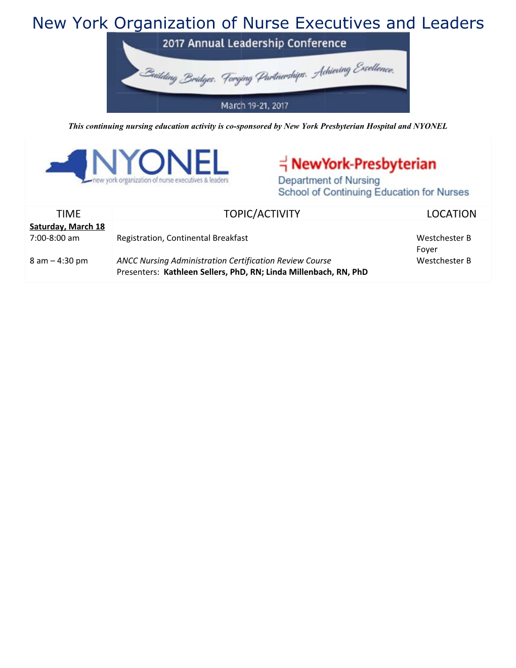 New York Organization of Nurse Executives and Leaders s1