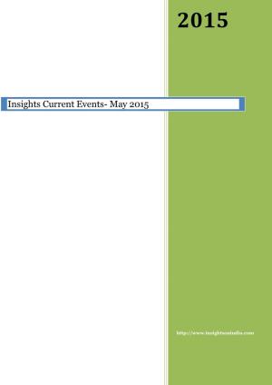 Insights Current Events- May 2015
