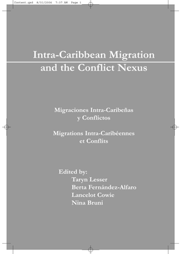 Intra-Caribbean Migration and the Conflict Nexus
