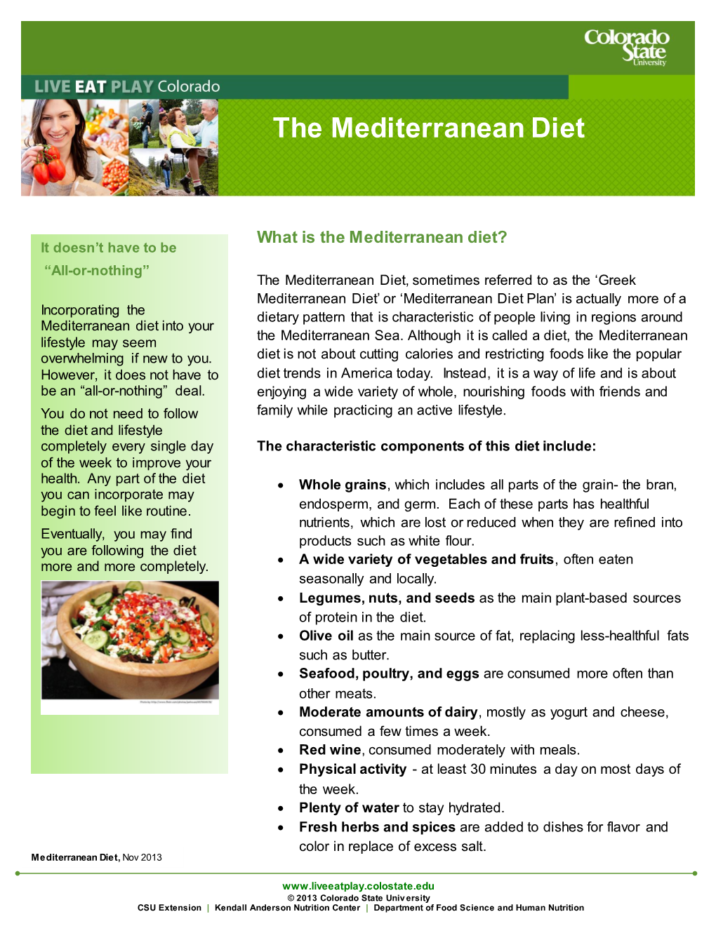 The Mediterranean Diet