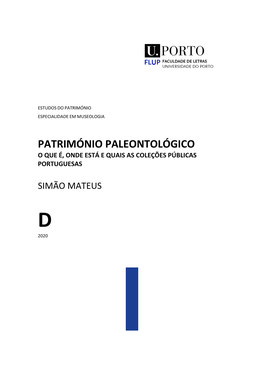 Património Paleontológico O Que É, Onde Está E Quais As Coleções Públicas Portuguesas