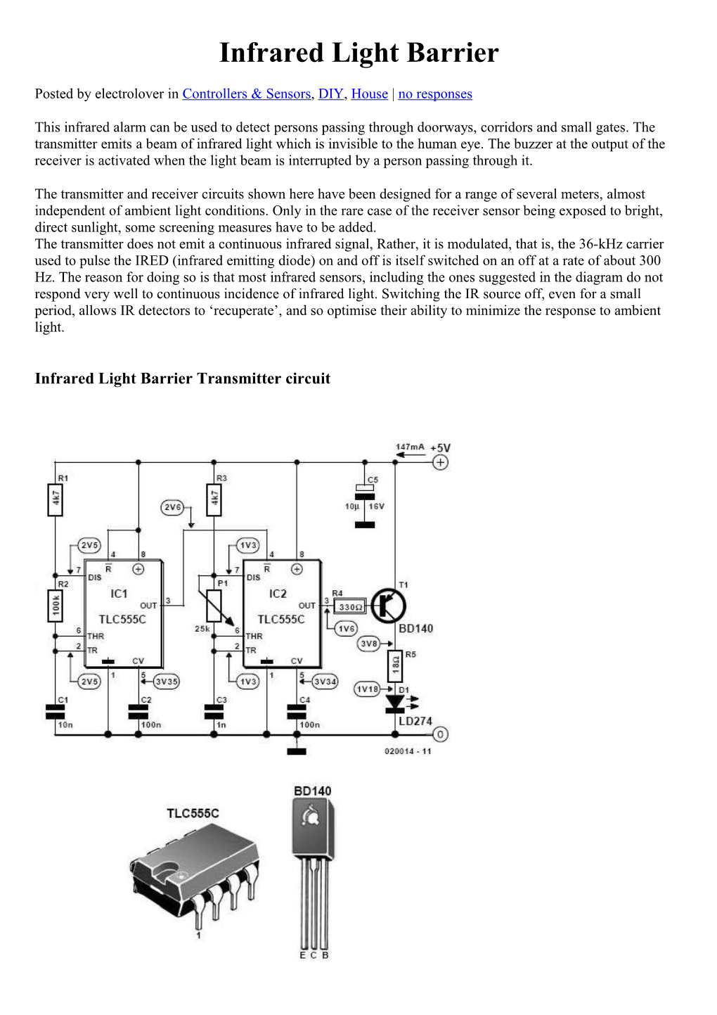 Infrared Light Barrier