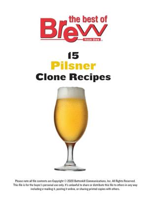 Pilsner Clone Recipes