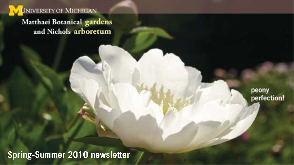 Spring/Summer 2010 Newsletter