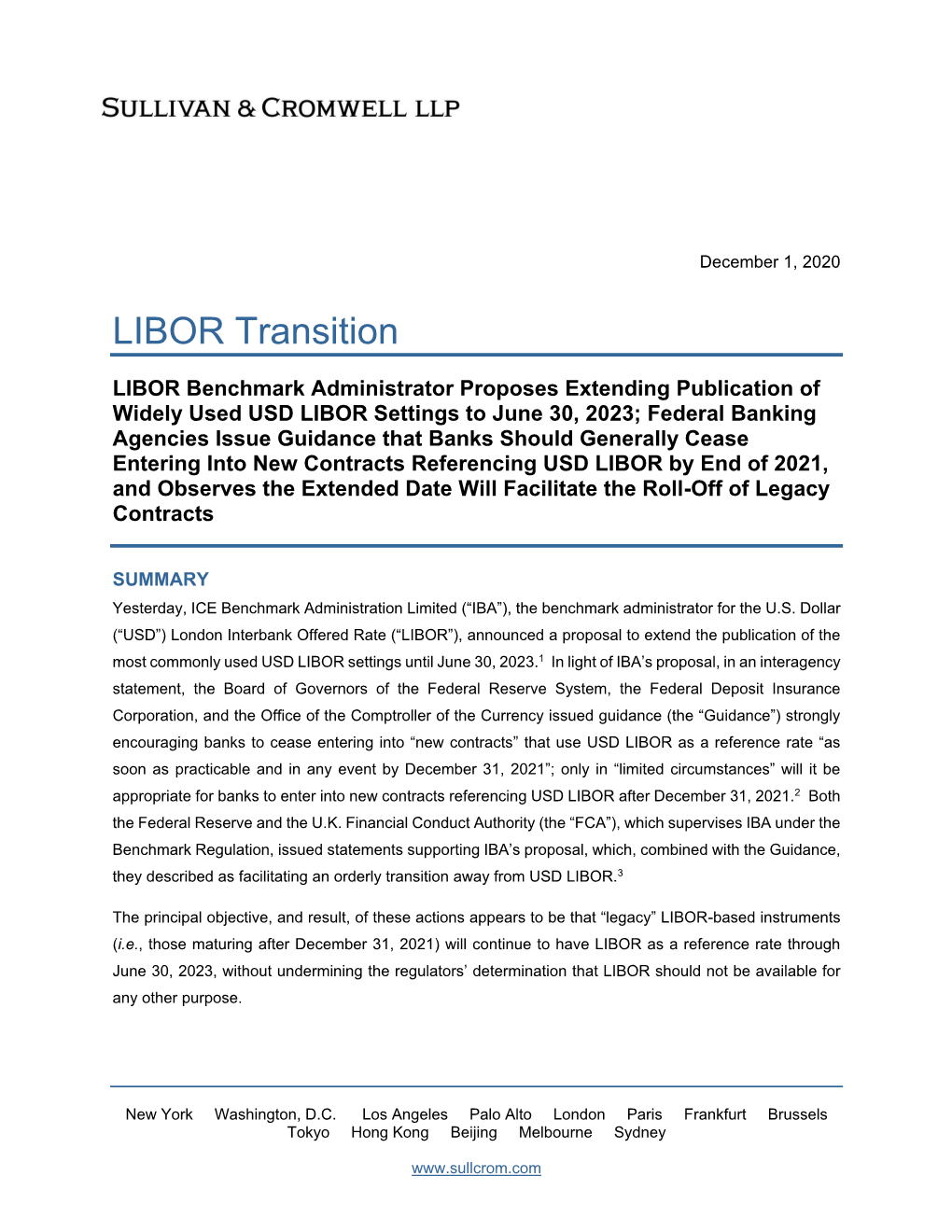 LIBOR Transition