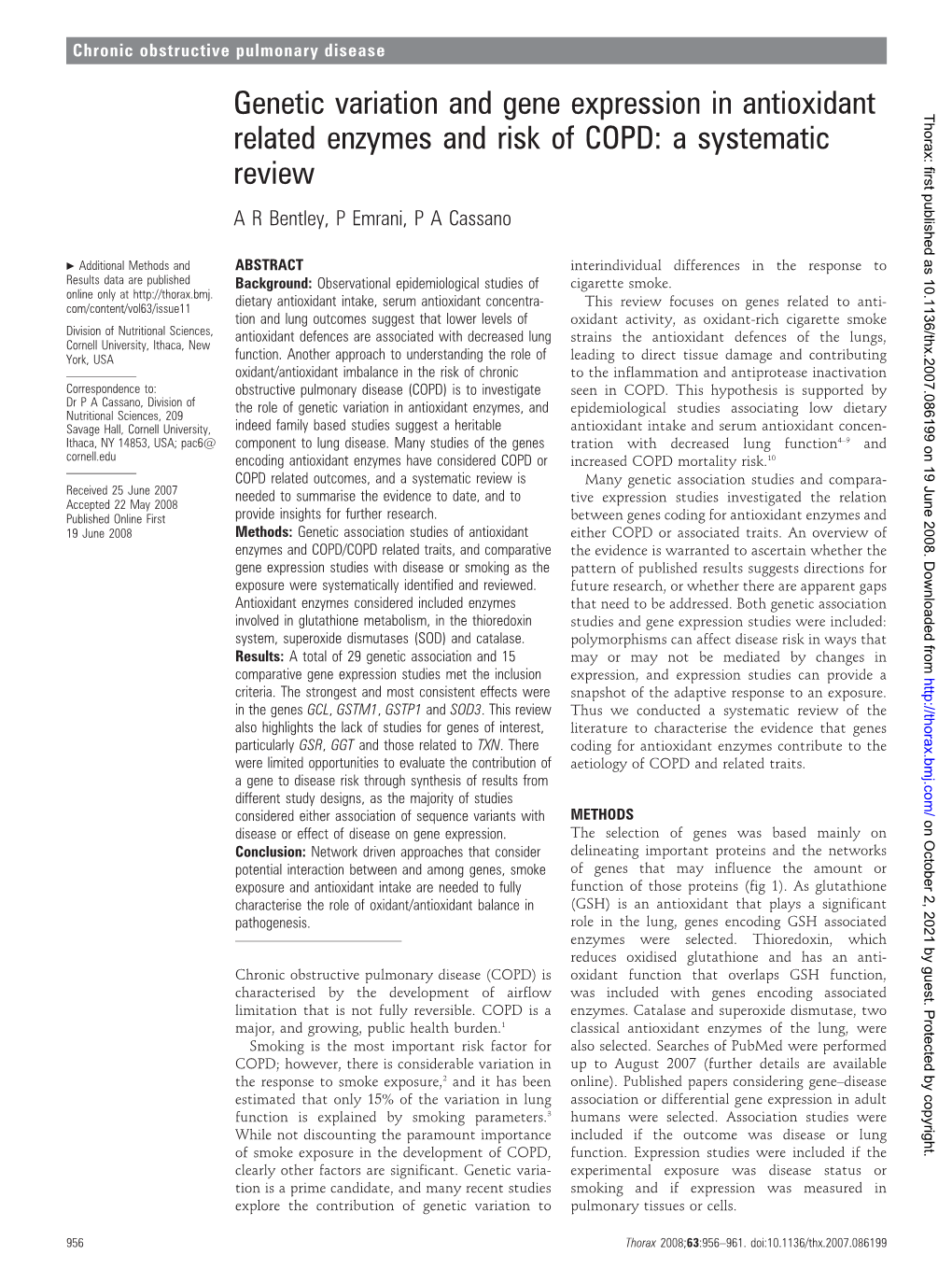 Genetic Variation and Gene Expression in Antioxidant Related