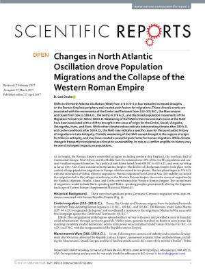 Changes in North Atlantic Oscillation Drove Population Migrations And