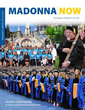 Madonna Now President's Report 2012-2013