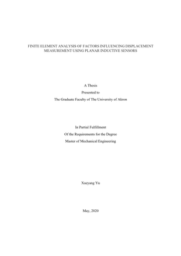 A Thesis Presented to the Graduate Faculty of the University of Akron