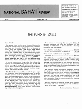 National 1 the Fund in Crisis