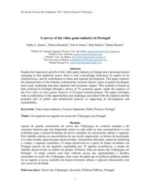 A Survey of the Video Game Industry in Portugal