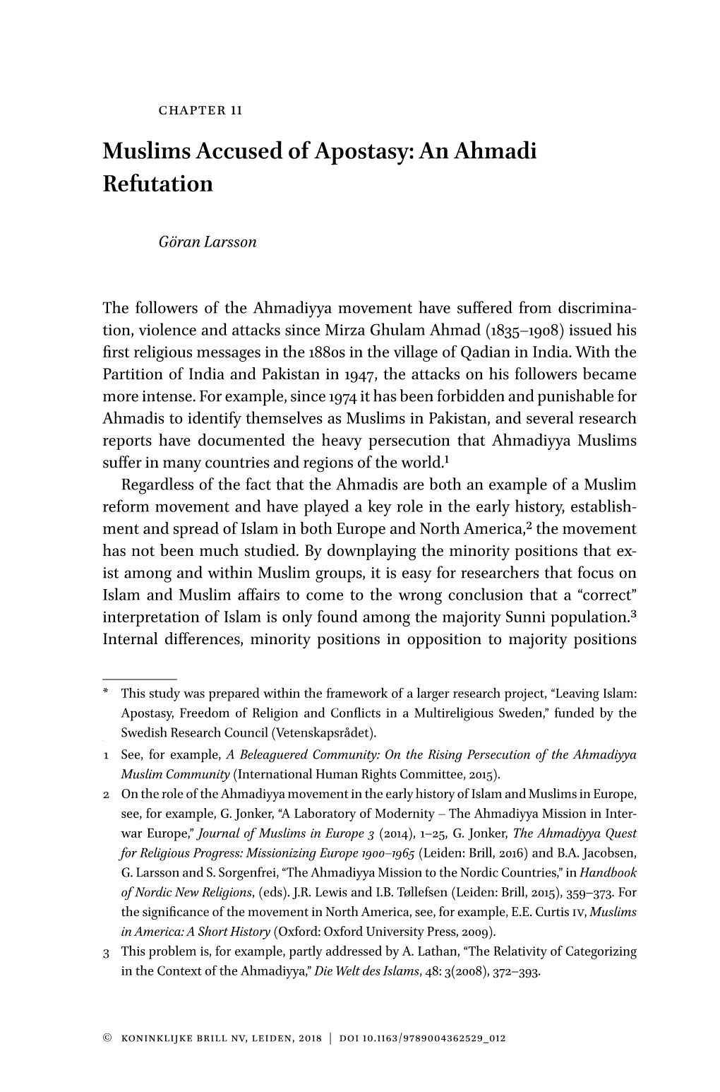 Muslims Accused of Apostasy: an Ahmadi Refutation