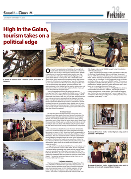 High in the Golan, Tourism Takes on a Political Edge