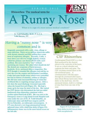 Runny Nose When Is It a Sign of a More Serious Medical Condition?