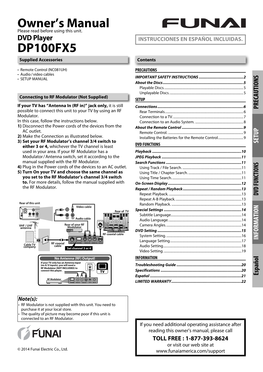 DP100FX5 Owner's Manual