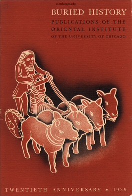Buried History Cations of the Oriental Institute of the University of Chicago