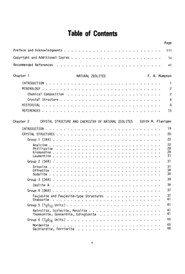 Table of Contents