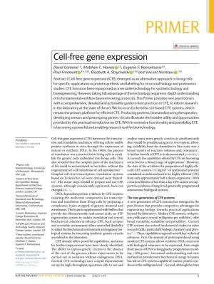 Cell-Free Gene Expression