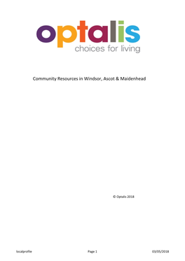 Community Resources in Windsor, Ascot & Maidenhead