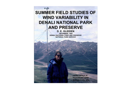 Summer Field Studies of Wind Variability in Denali National Park and Preserve D