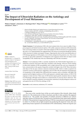 The Impact of Ultraviolet Radiation on the Aetiology and Development of Uveal Melanoma