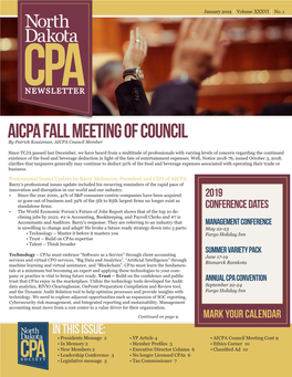 Aicpa Fall Meeting of Council by Patrick Kautzman, AICPA Council Member