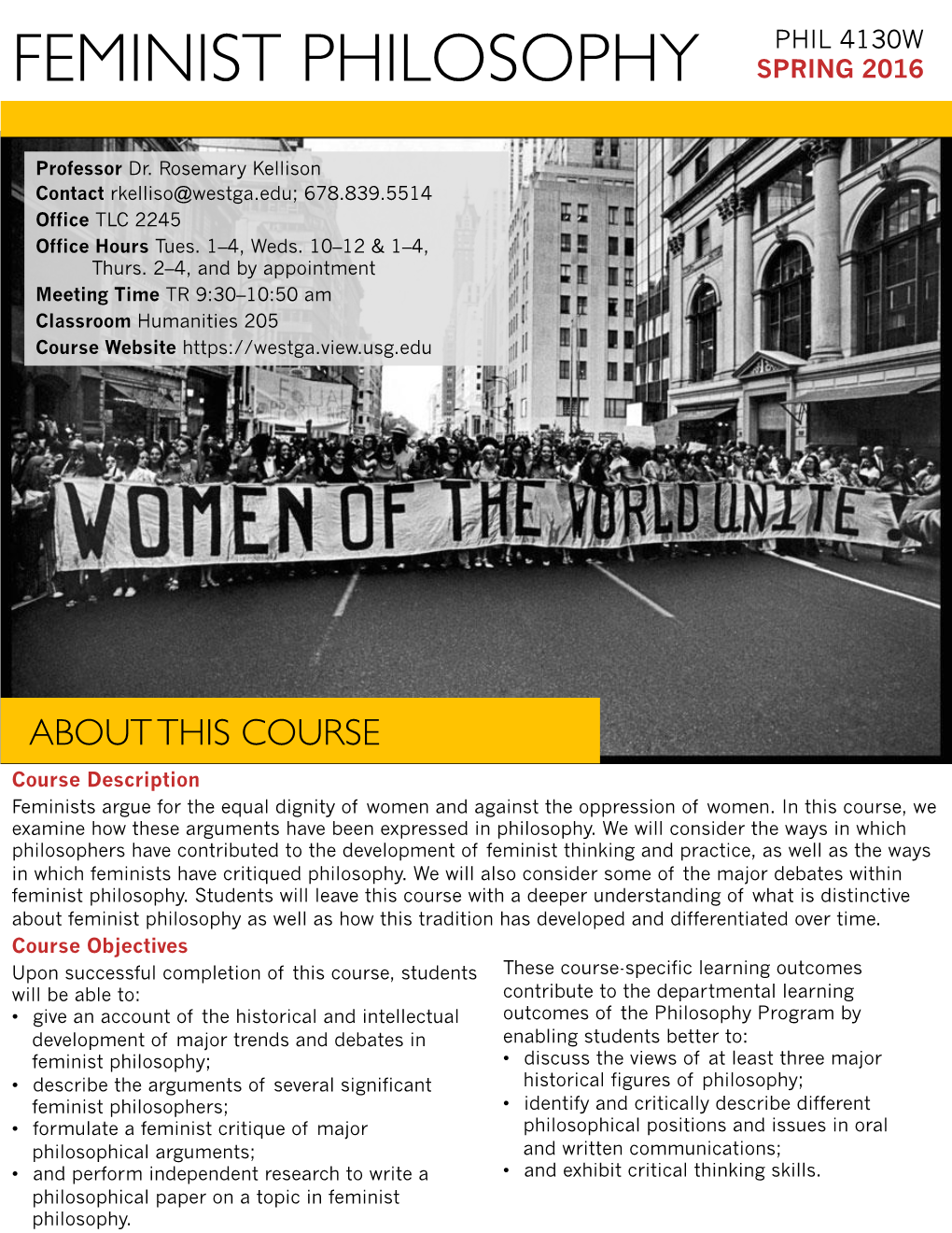 Feminist Philosophy Phil 4130W