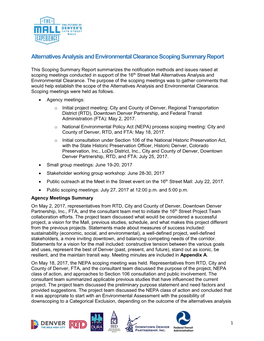 Appendix E. Scoping Summary Report