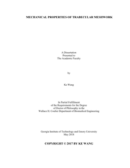 Mechanical Properties of Trabecular Meshwork