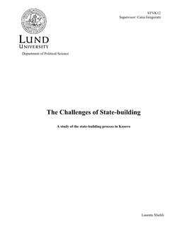 The Challenges of State-Building