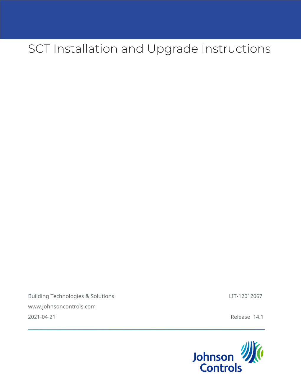 SCT Installation and Upgrade Instructions (LIT-12012067)