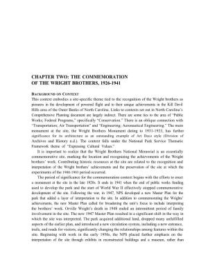 Chapter Two: the Commemoration of the Wright Brothers, 1926-1941