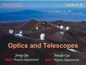 Optics and Telescopes