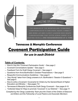 Covenant Participation Guide for Use in Each District