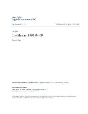 The Ithacan, 1992-04-09
