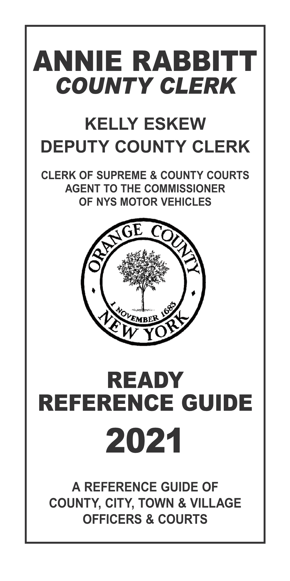 County Clerk Ready Reference Guide