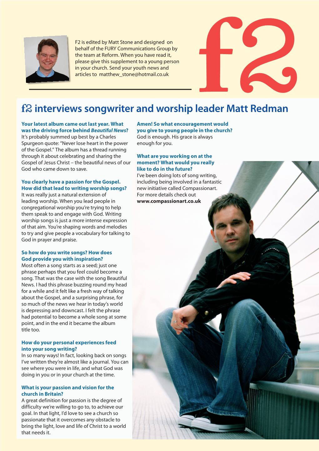 F2 Interviews Songwriter and Worship Leader Matt Redman Your Latest Album Came out Last Year