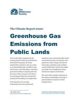 Greenhouse Gas Emissions from Public Lands