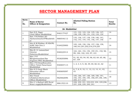 Sector Management Plan