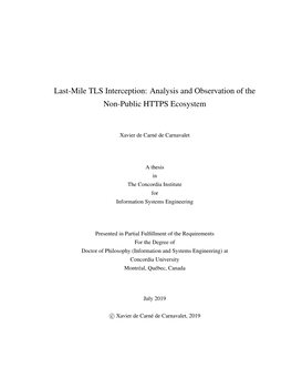 Last-Mile TLS Interception: Analysis and Observation of the Non-Public HTTPS Ecosystem
